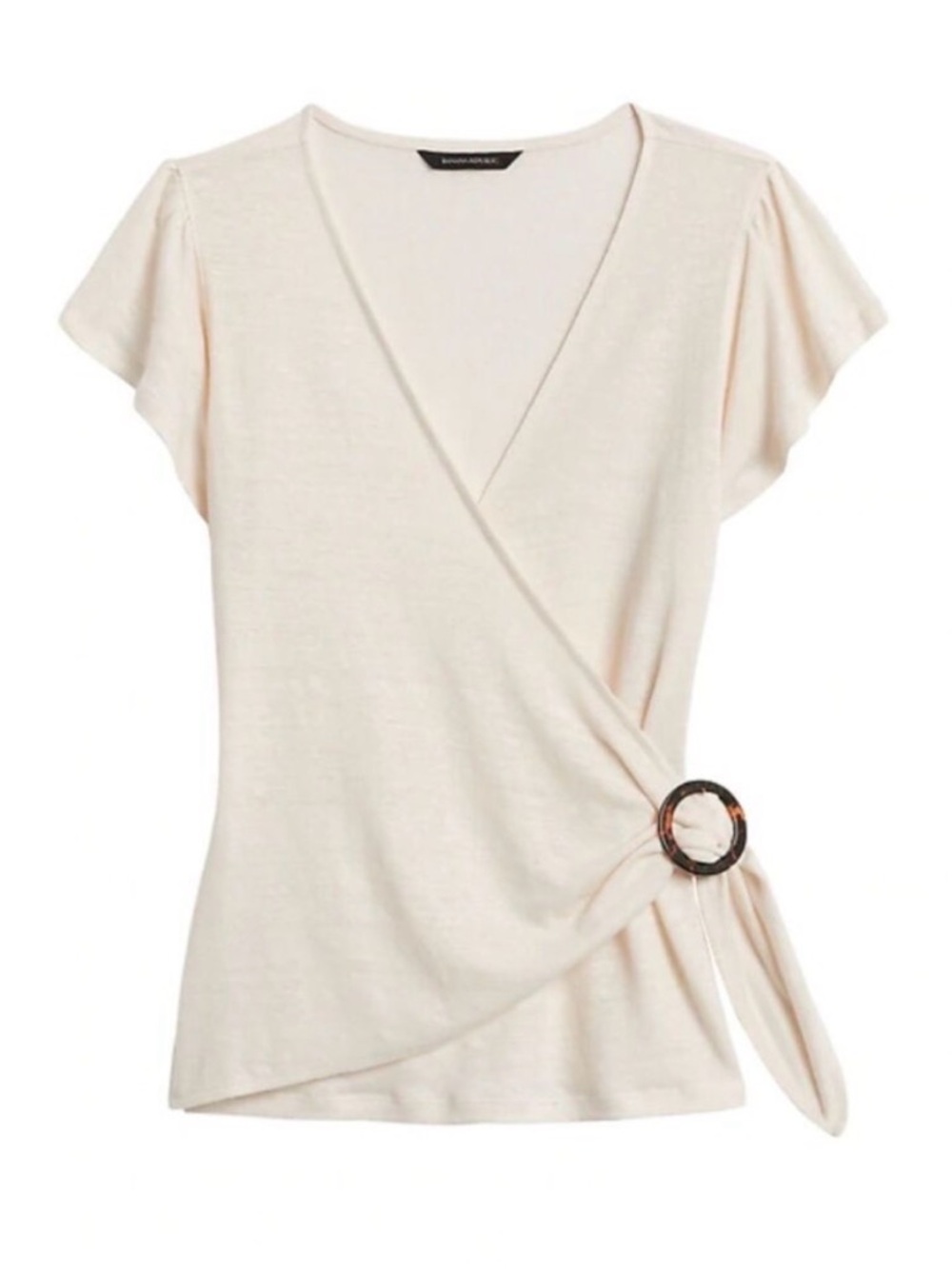 NWT banana republic XL flutter sleeve linen top